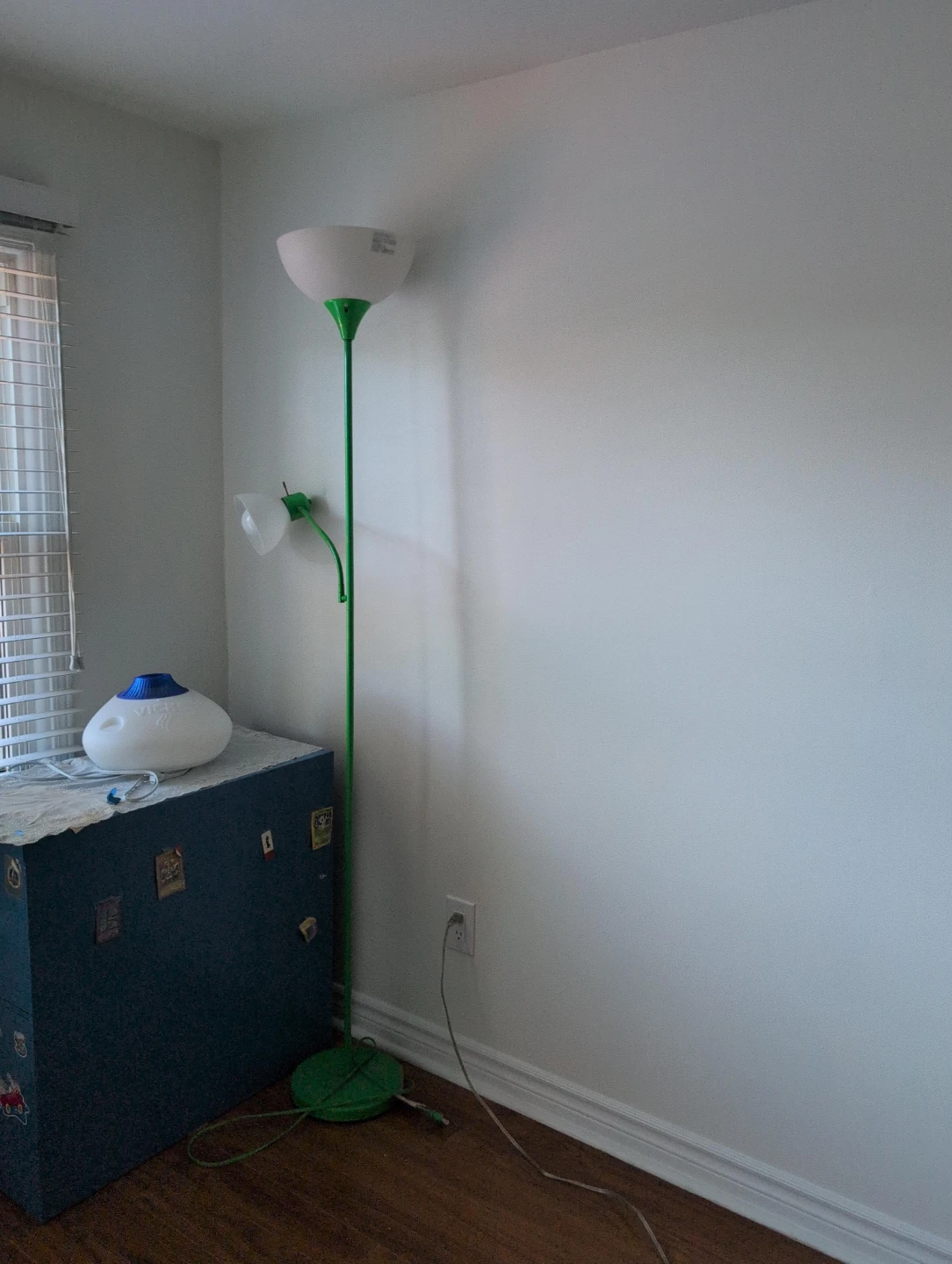 Green Floor Lamp with Reading Light