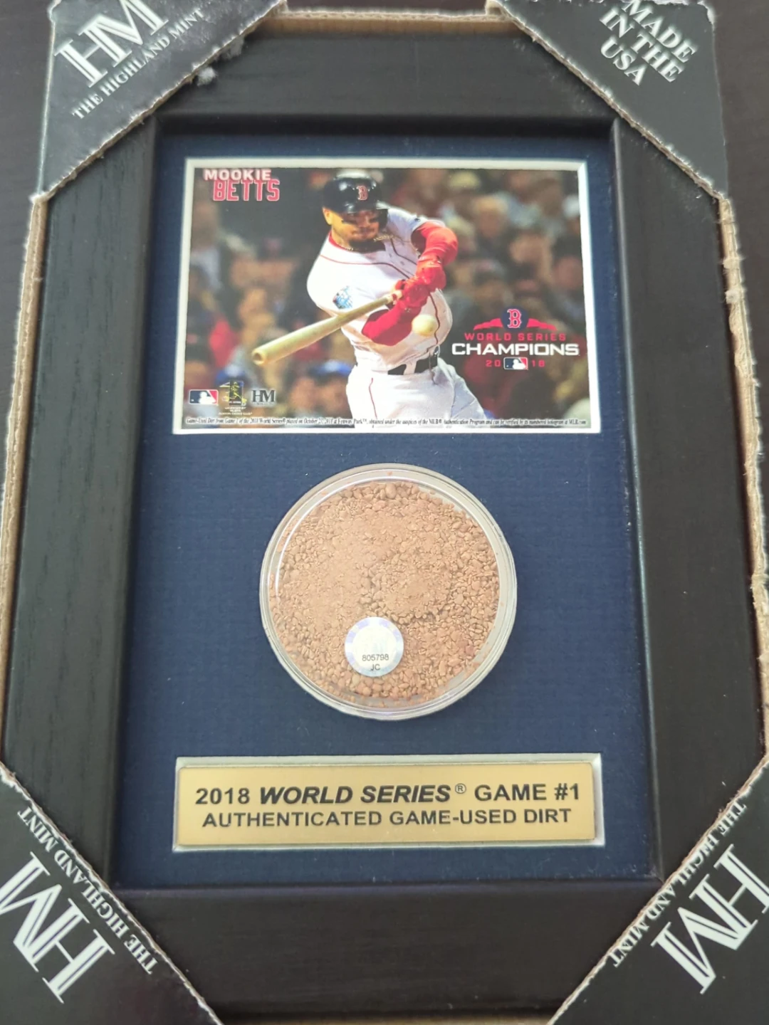 Mookie Betts 2018 World Series Authenticated Game-Used Dirt
