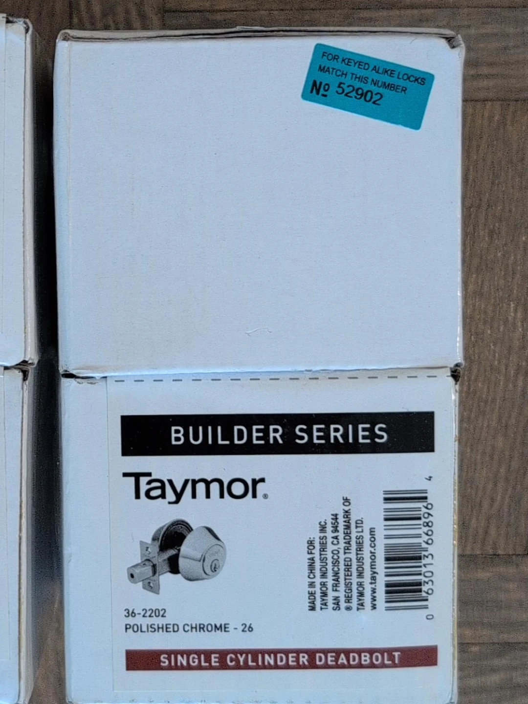 Taymor Single Cylinder Deadbolt - Polished Chrome