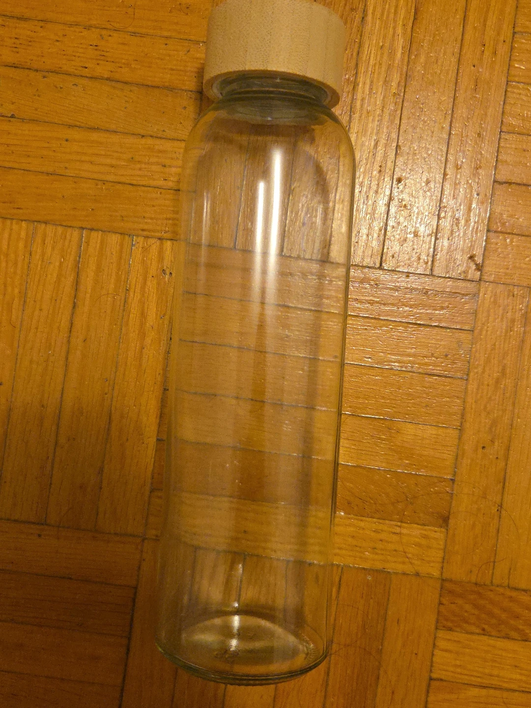 Glass Water Bottle with Bamboo Lid