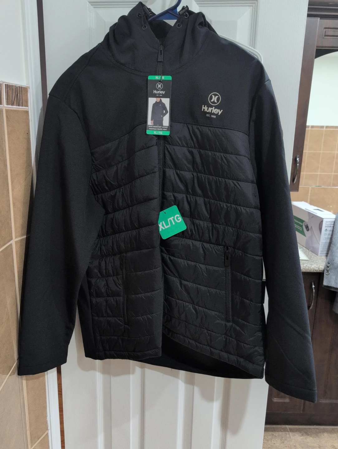 Hurley Black Wind Resistant Jacket XL/TG