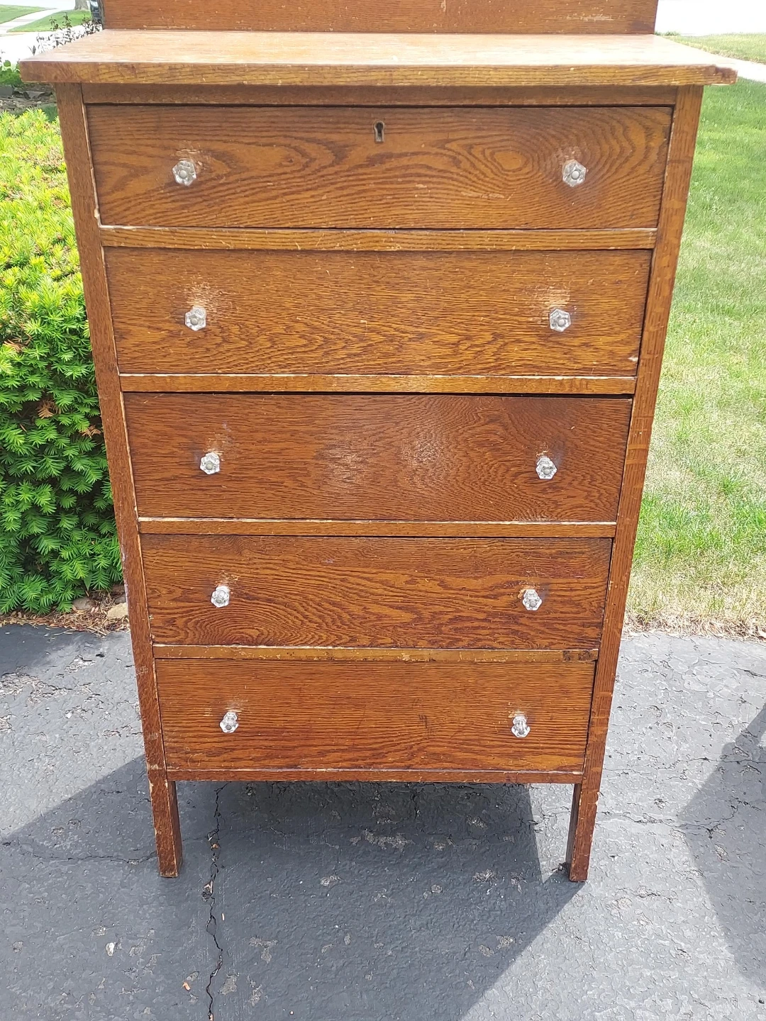 Antique Oak 5-Drawer Dresser