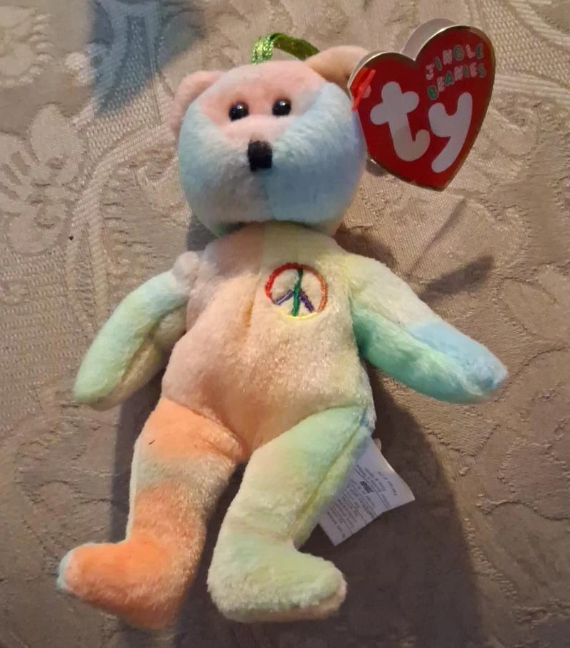 Ty Beanie Babies "Peace" Bear Plush Toy