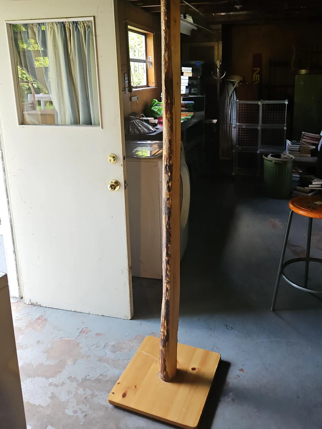 Rustic Wood Floor Lamp Base