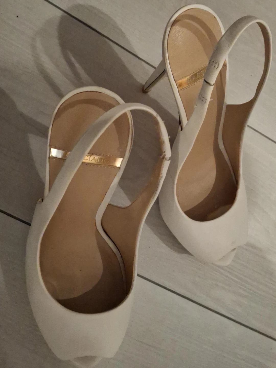 Guess  by Marciano White Slingback Heels