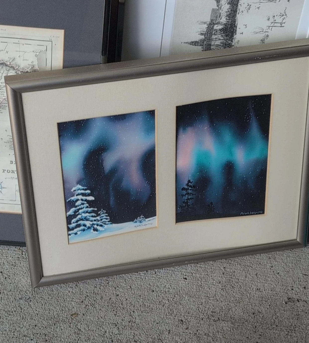 Framed Artwork - Aurora Borealis