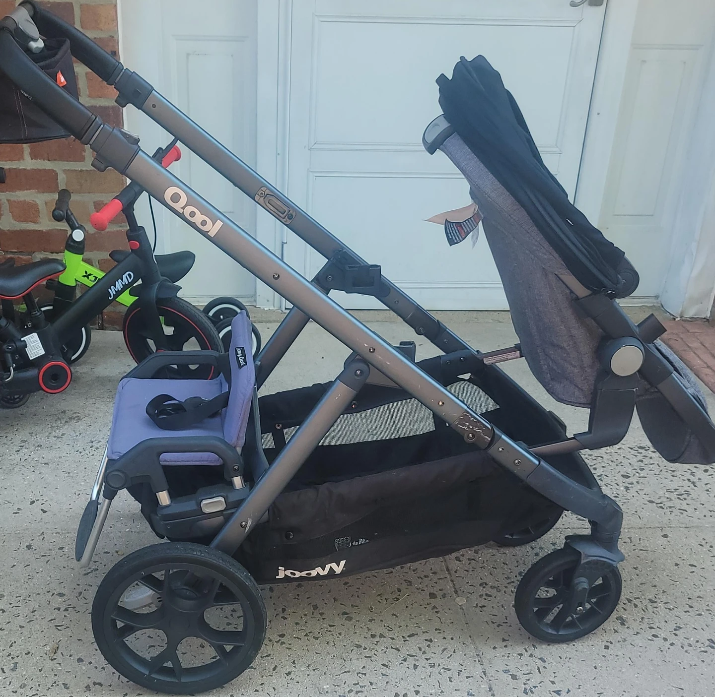 Joovy Qool Twin Stroller - Gray