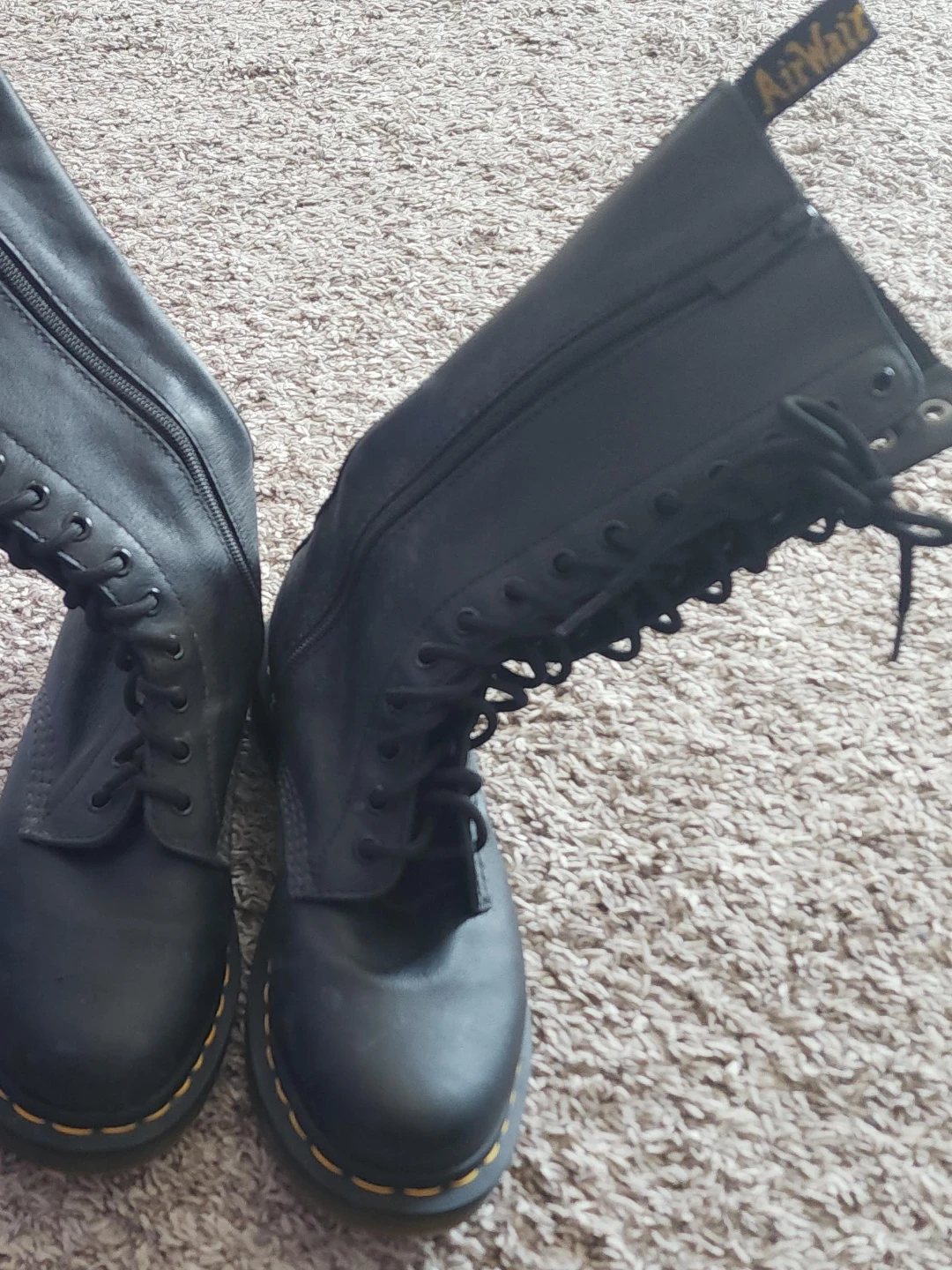 Dr. Martens Black Leather 14-Eye Boots Size 6 UK / 8 US