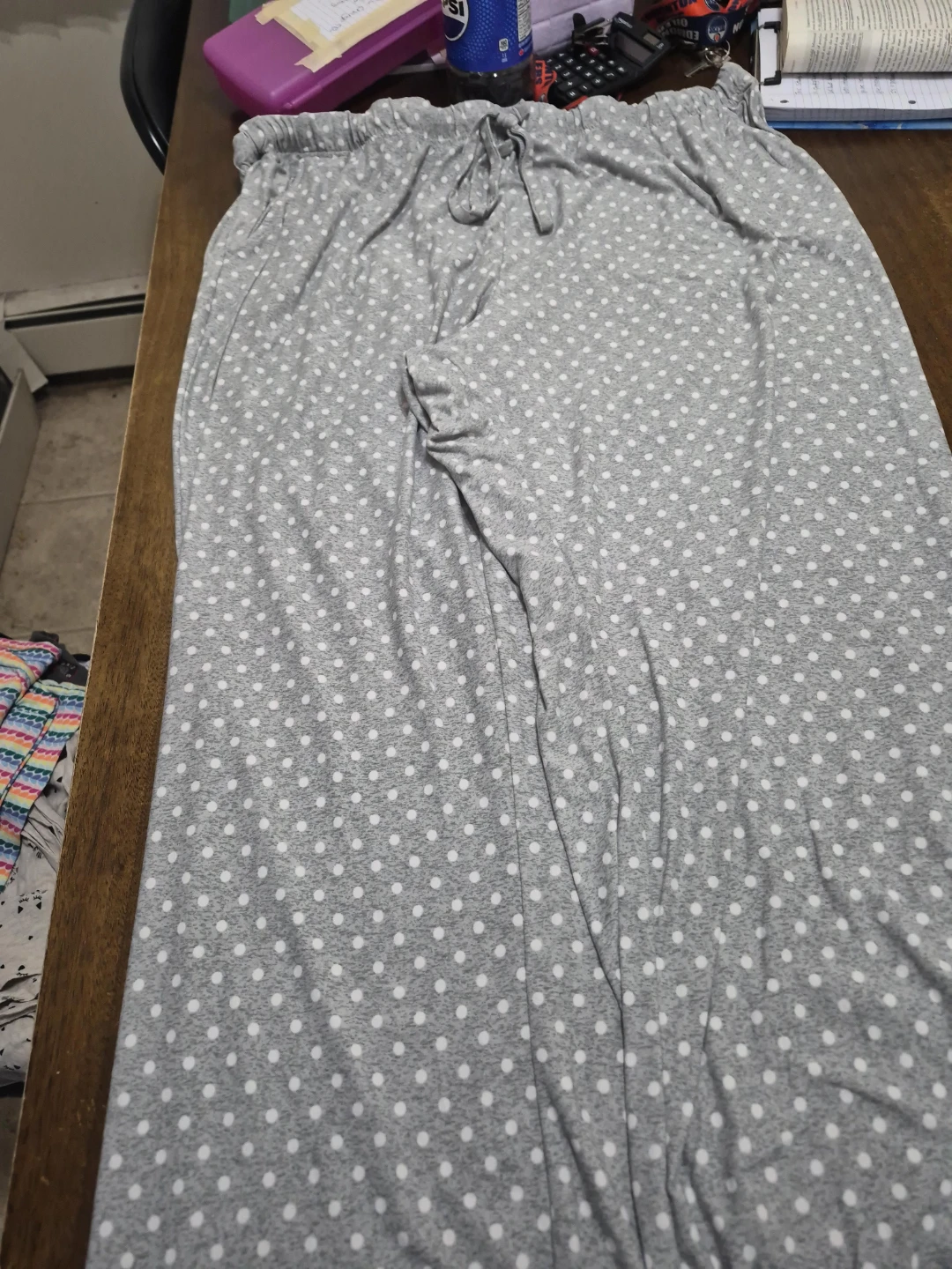 Grey Polka Dot Pajama Pants