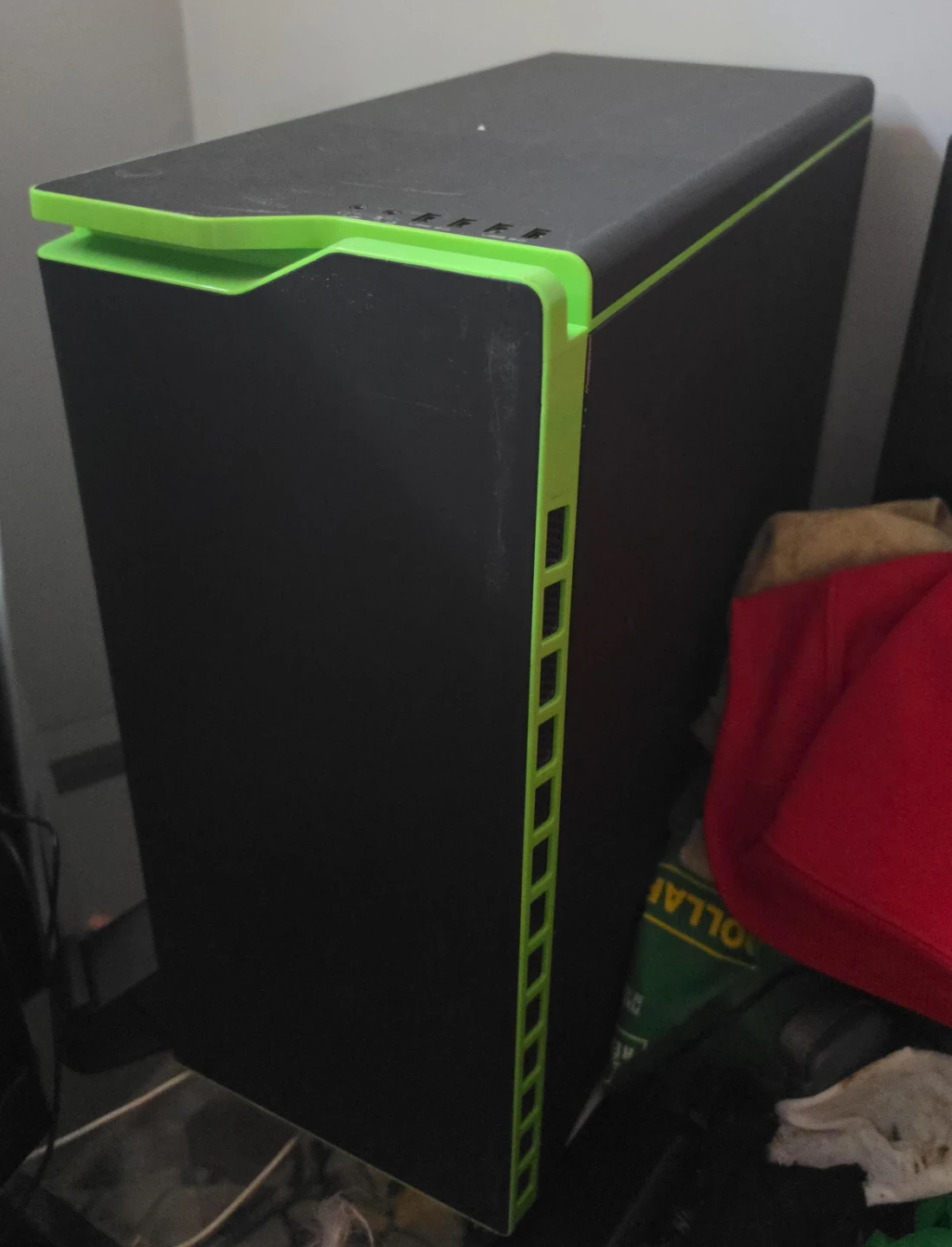 Black and Green Computer Tower Case