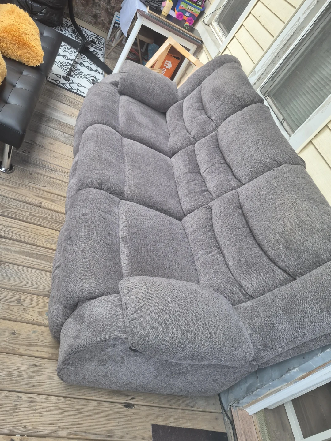 Gray Reclining Loveseat