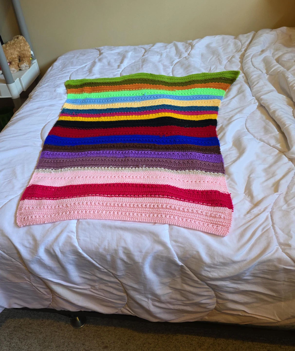 Handmade Striped Knitted Blanket