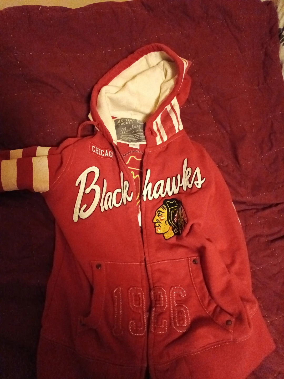 Chicago Blackhawks "Old Time Hockey" Zip-Up Hoodie