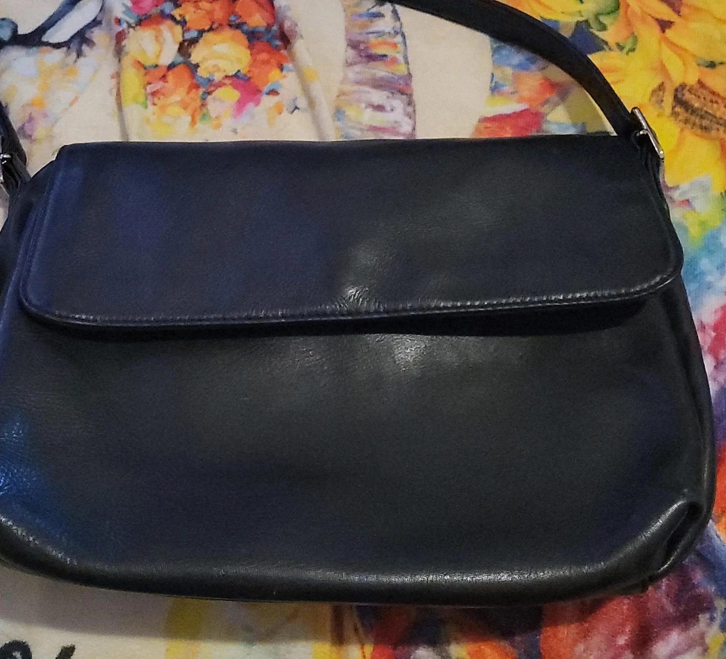 Aeropostale Black Leather Shoulder Bag