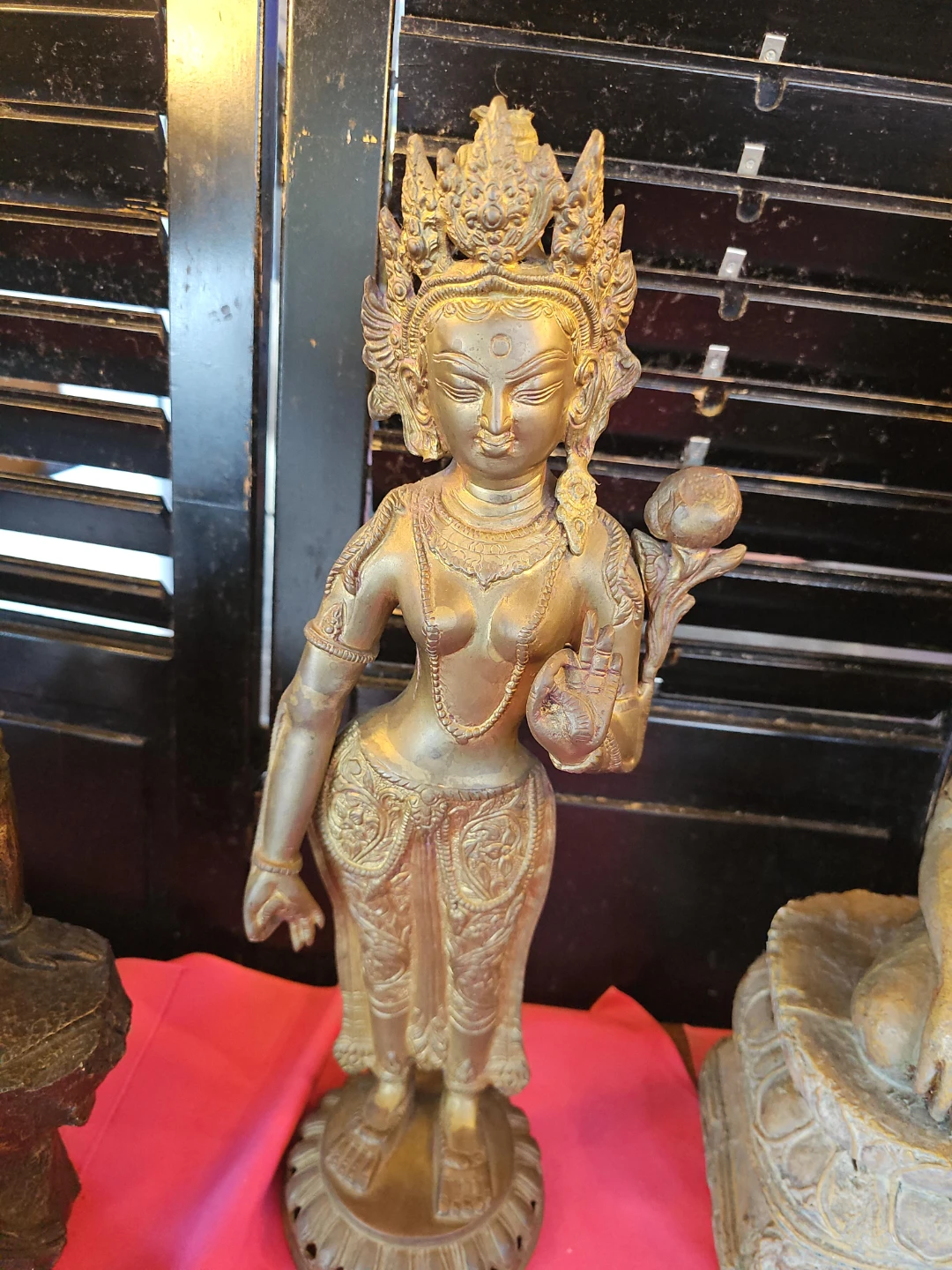 Vintage Brass Statue of a Deity