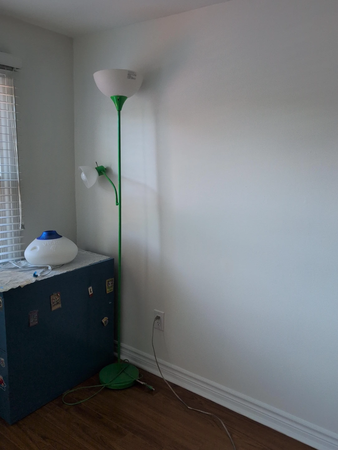 Green Floor Lamp with Accent Light