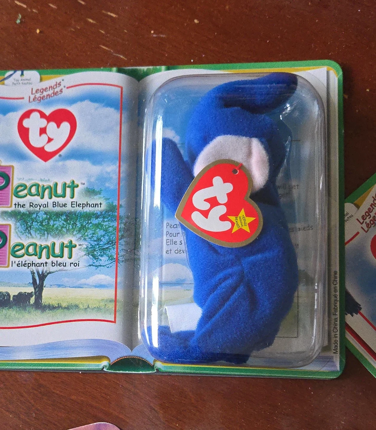 Ty Beanie Baby Peanut the Royal Blue Elephant