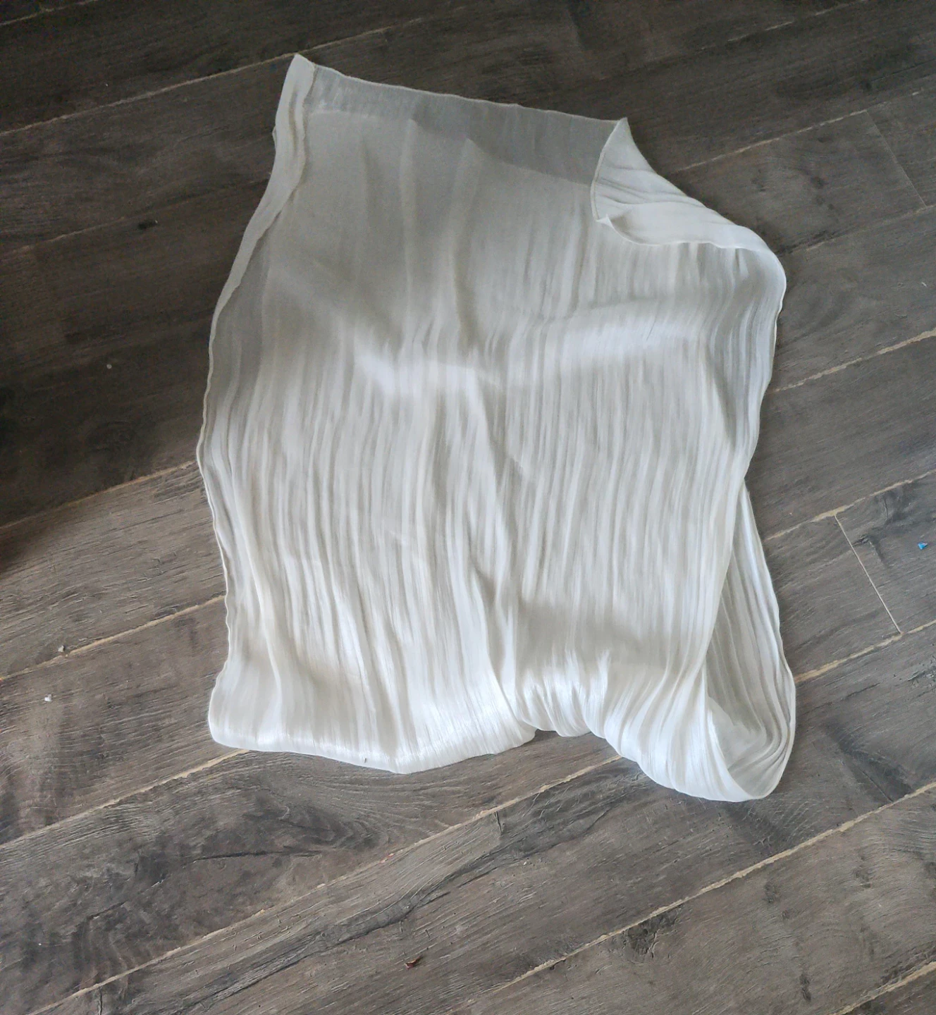 White sheer scarf