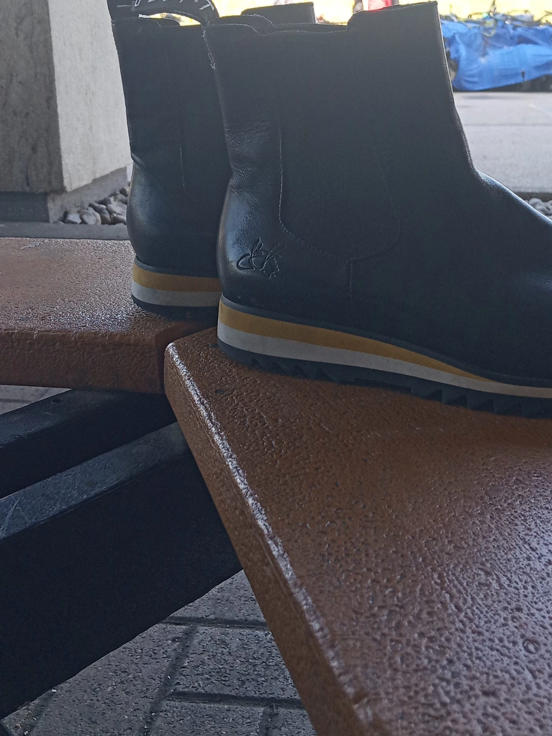 John Fluevog Black Leather Chelsea Boots