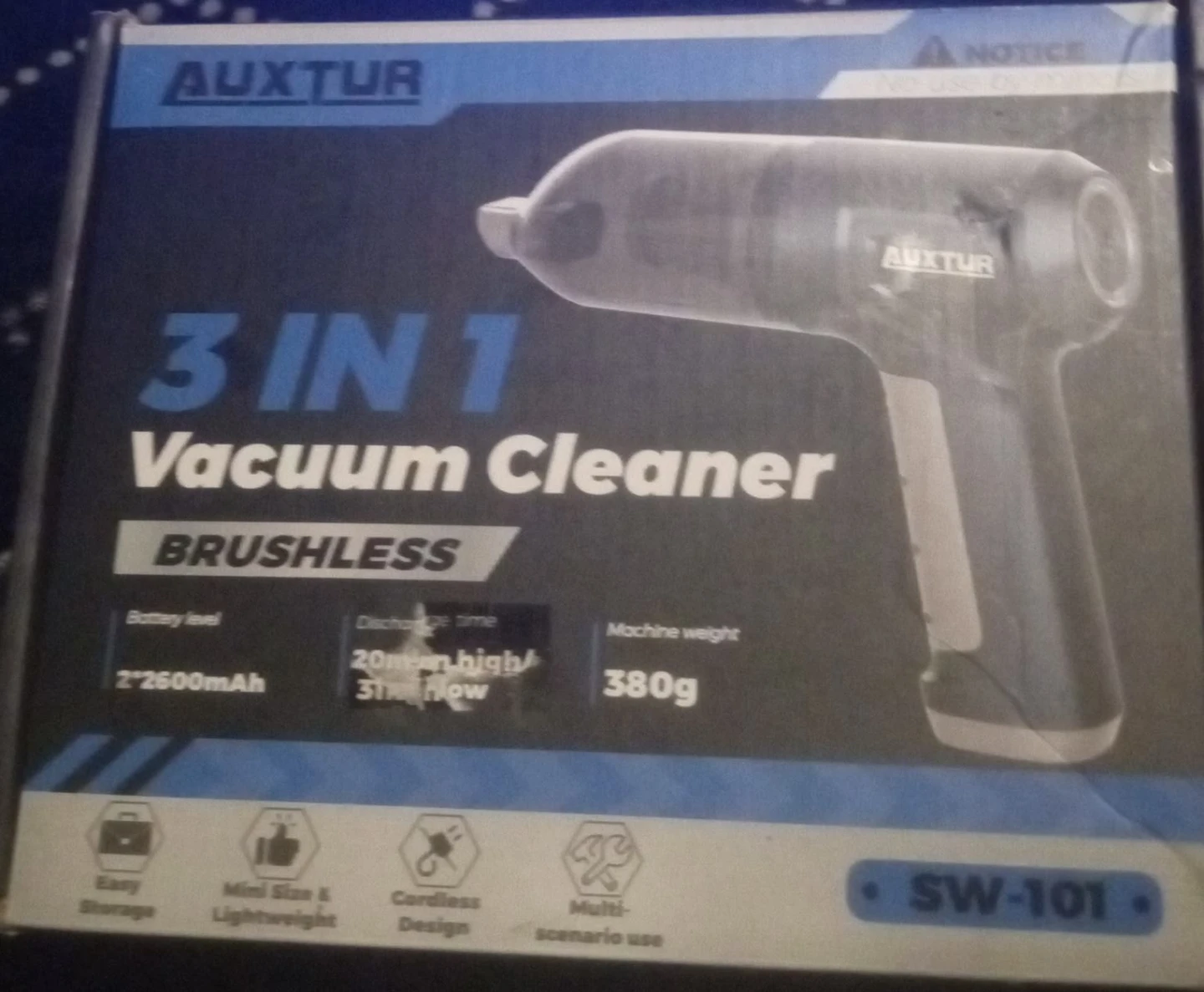 AUXTUR 3-IN-1 Cordless Vacuum Cleaner