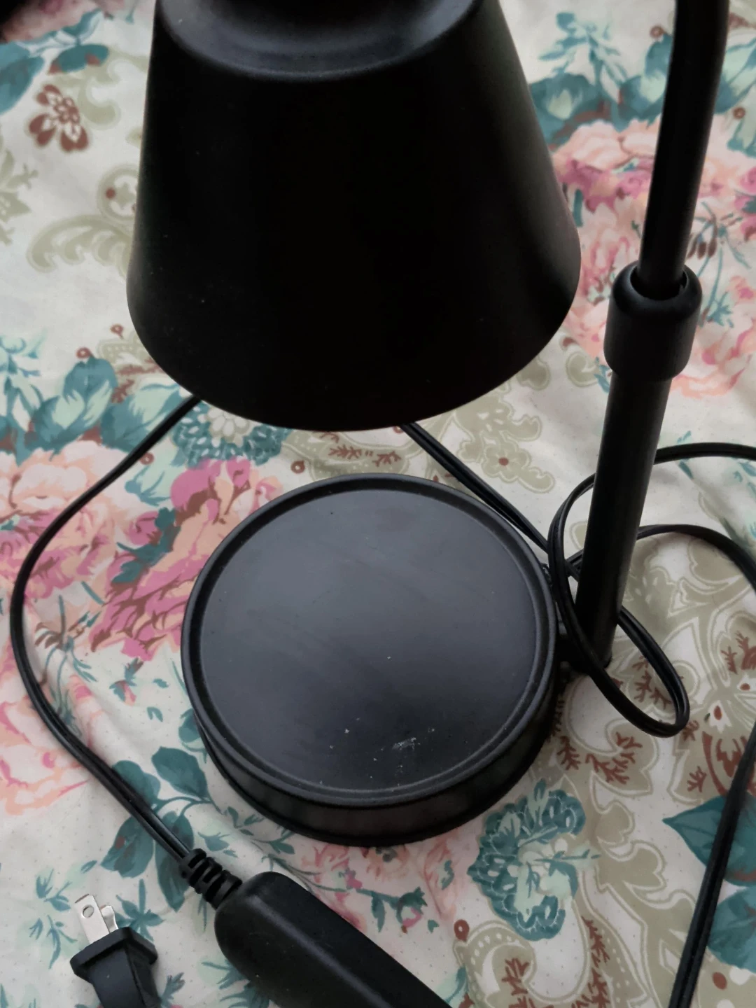 Black Metal Candle Warmer Lamp with Timer