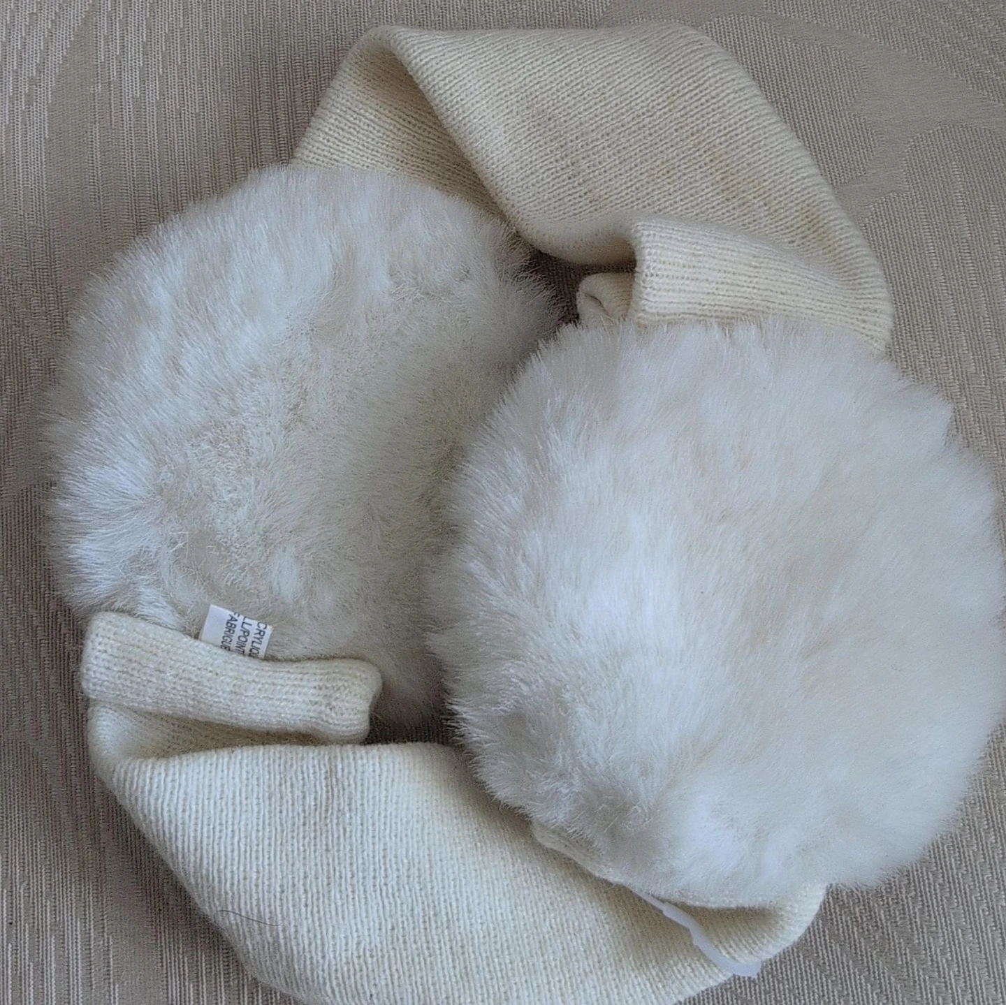 Cream Faux Fur Earmuffs