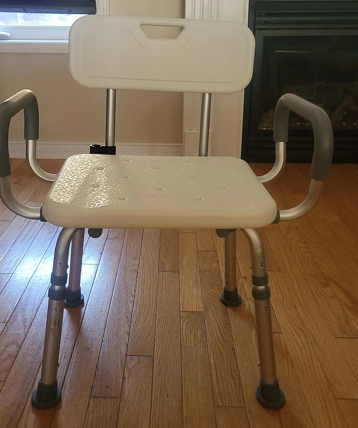 Adjustable Shower Chair with Arms and Back