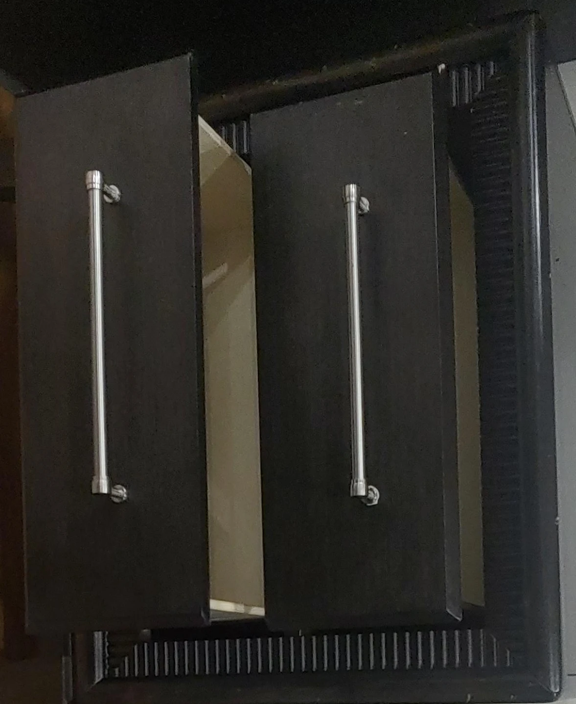 Dark Brown Drawer Unit with Silver Handles
