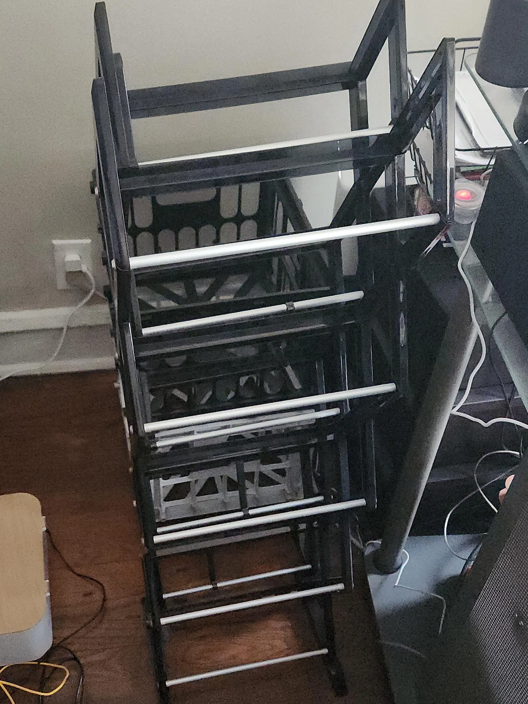 Black 4-Tier Metal Shoe Rack
