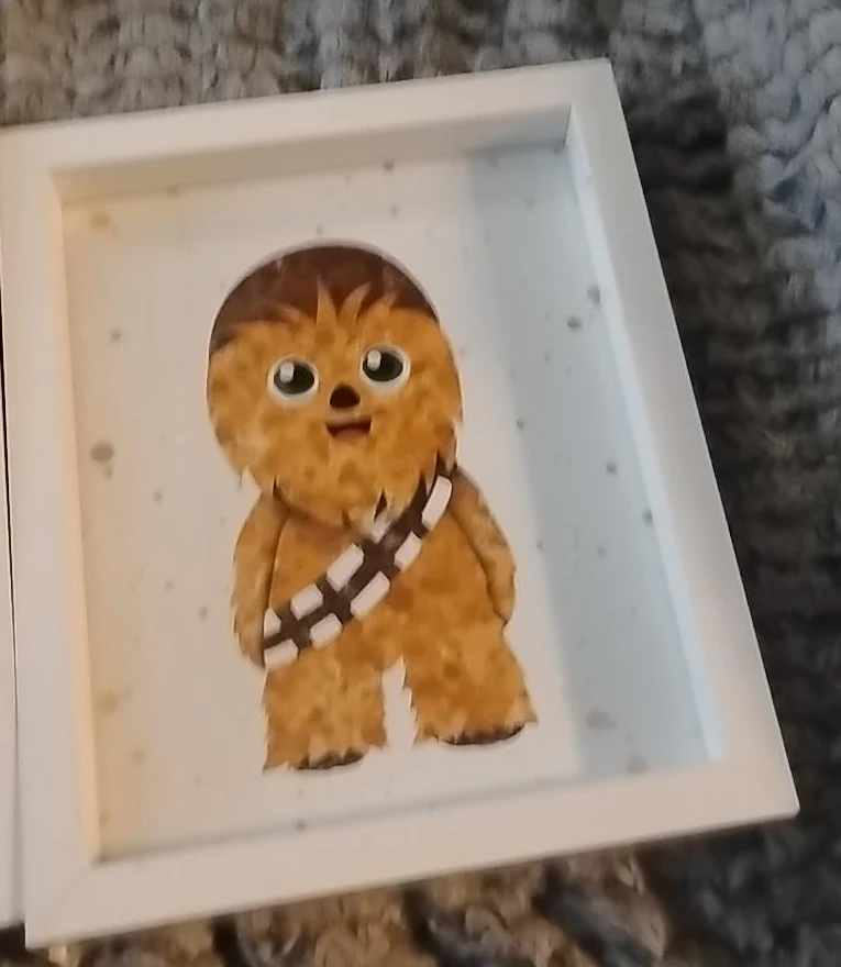 Cute Chewbacca Shadow Box Art