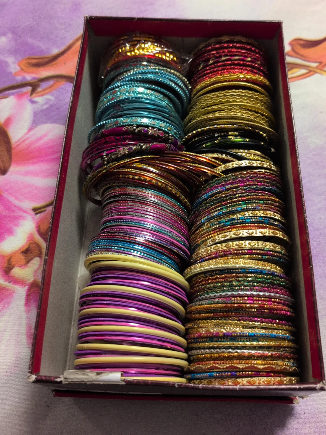 Assorted Metal Bangle Bracelets Set