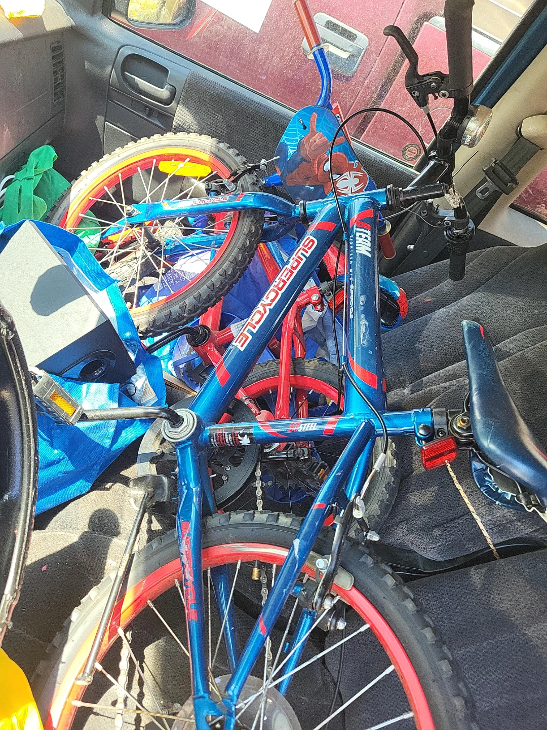 Supercycle Kids Bike with Spiderman Decal