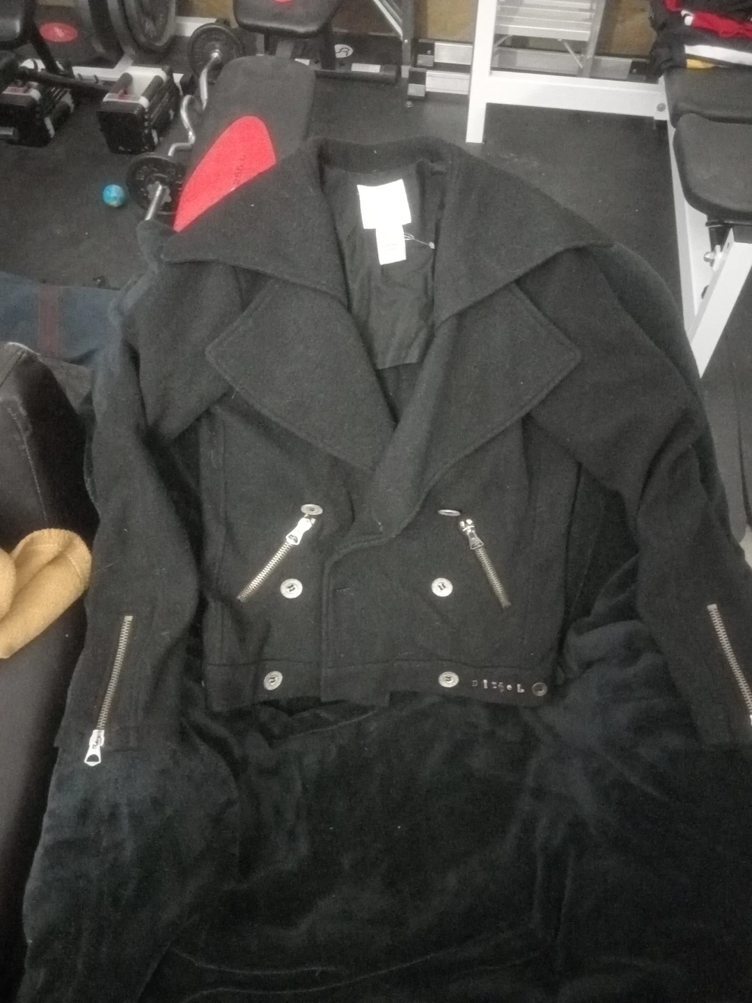 Diesel Black Wool Jacket - Size XS