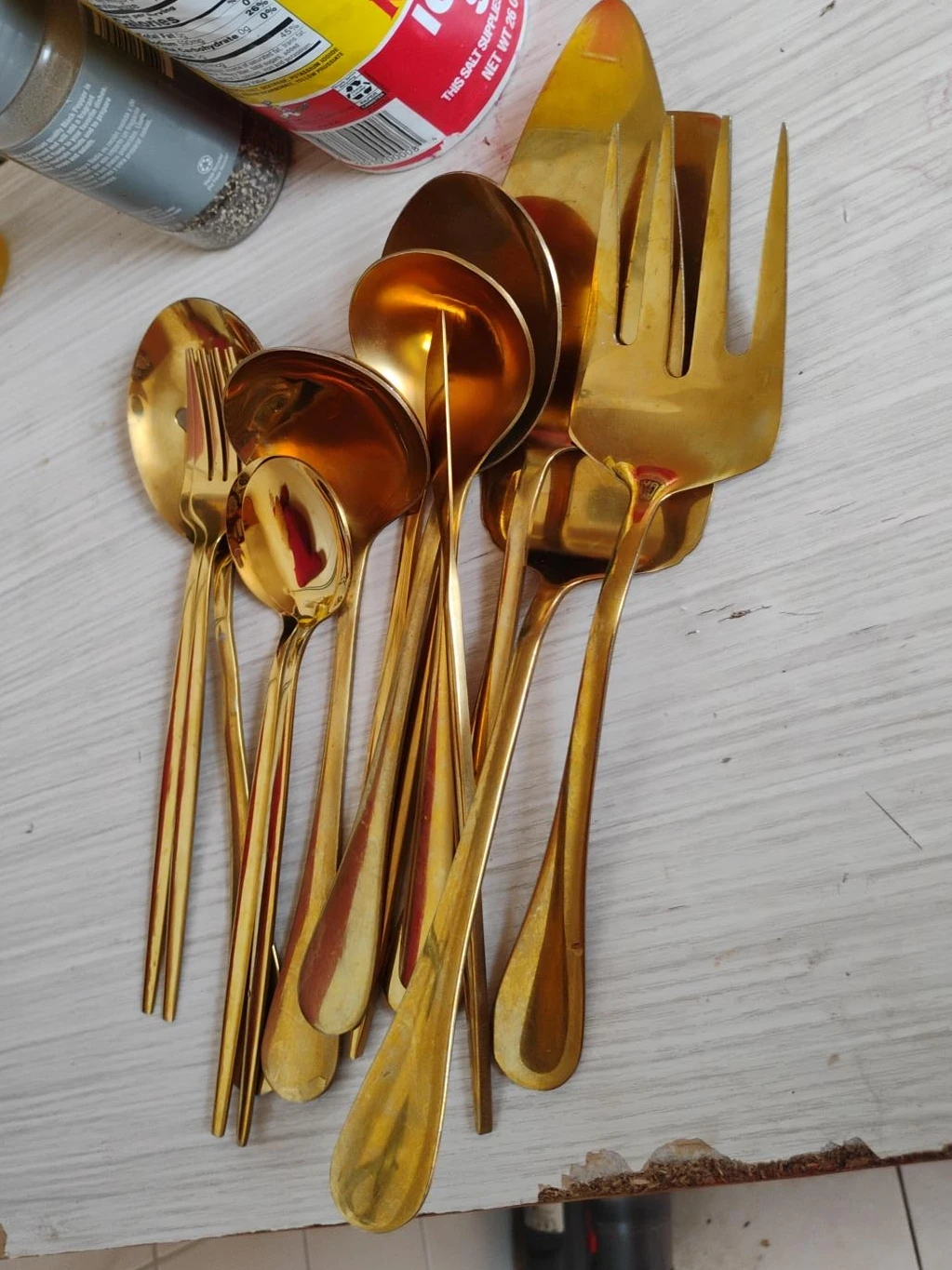 Gold Colored Flatware Set. Stainless steal.