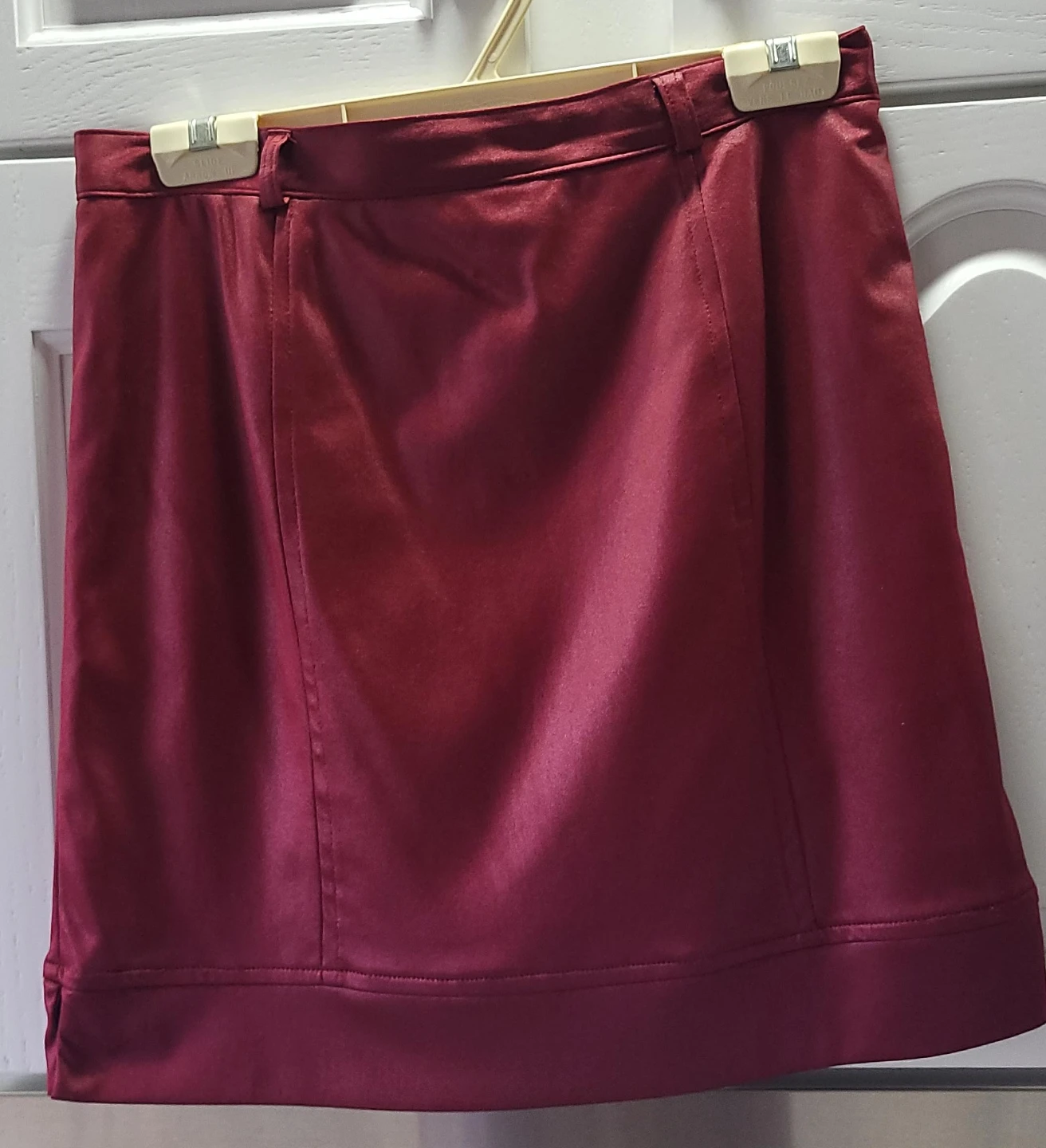 Maroon Satin look Skirt