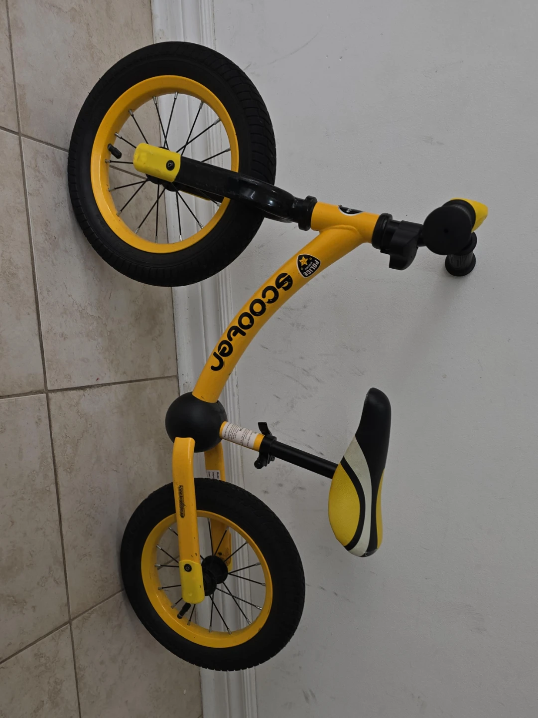 Yellow Scooter Balance Bike