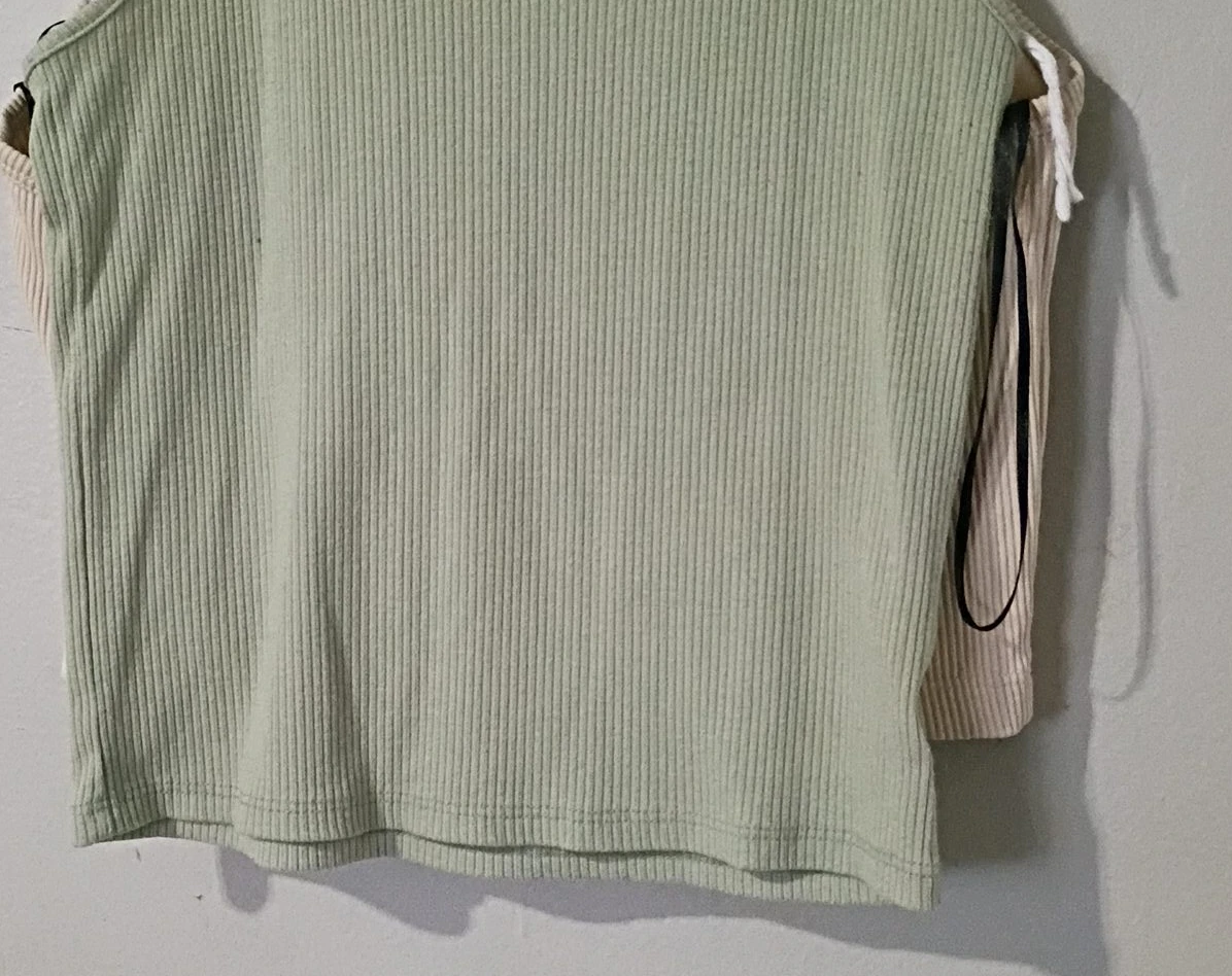 Light Green Ribbed Tank Top