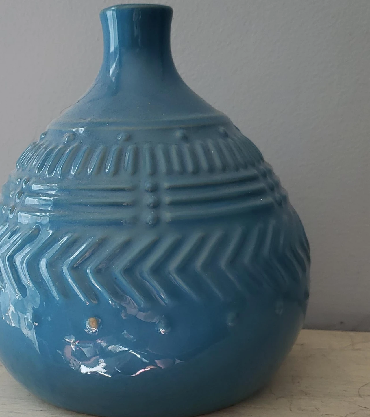 Blue Ceramic Decorative Vase