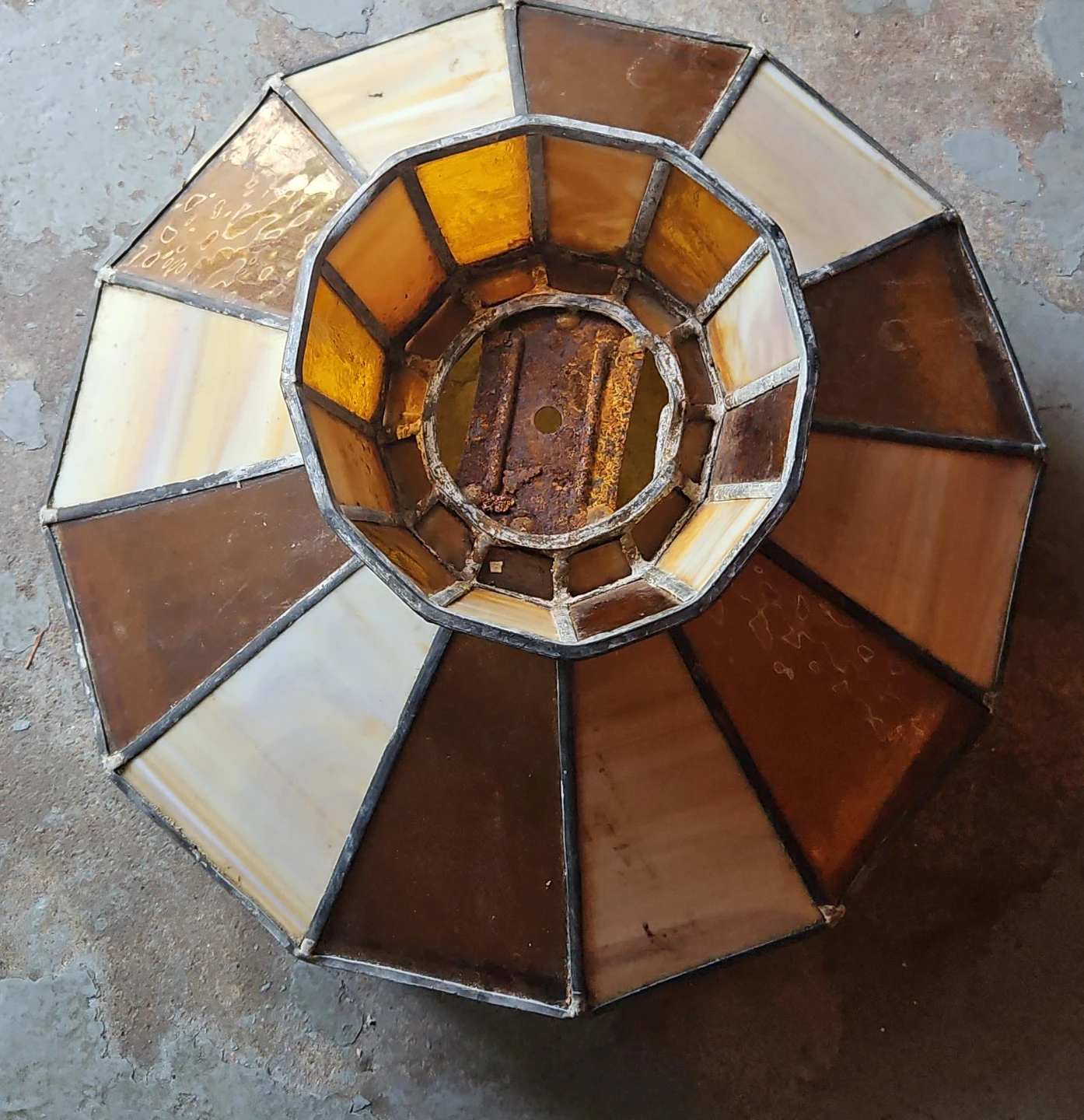Vintage Stained Glass Lamp Shade