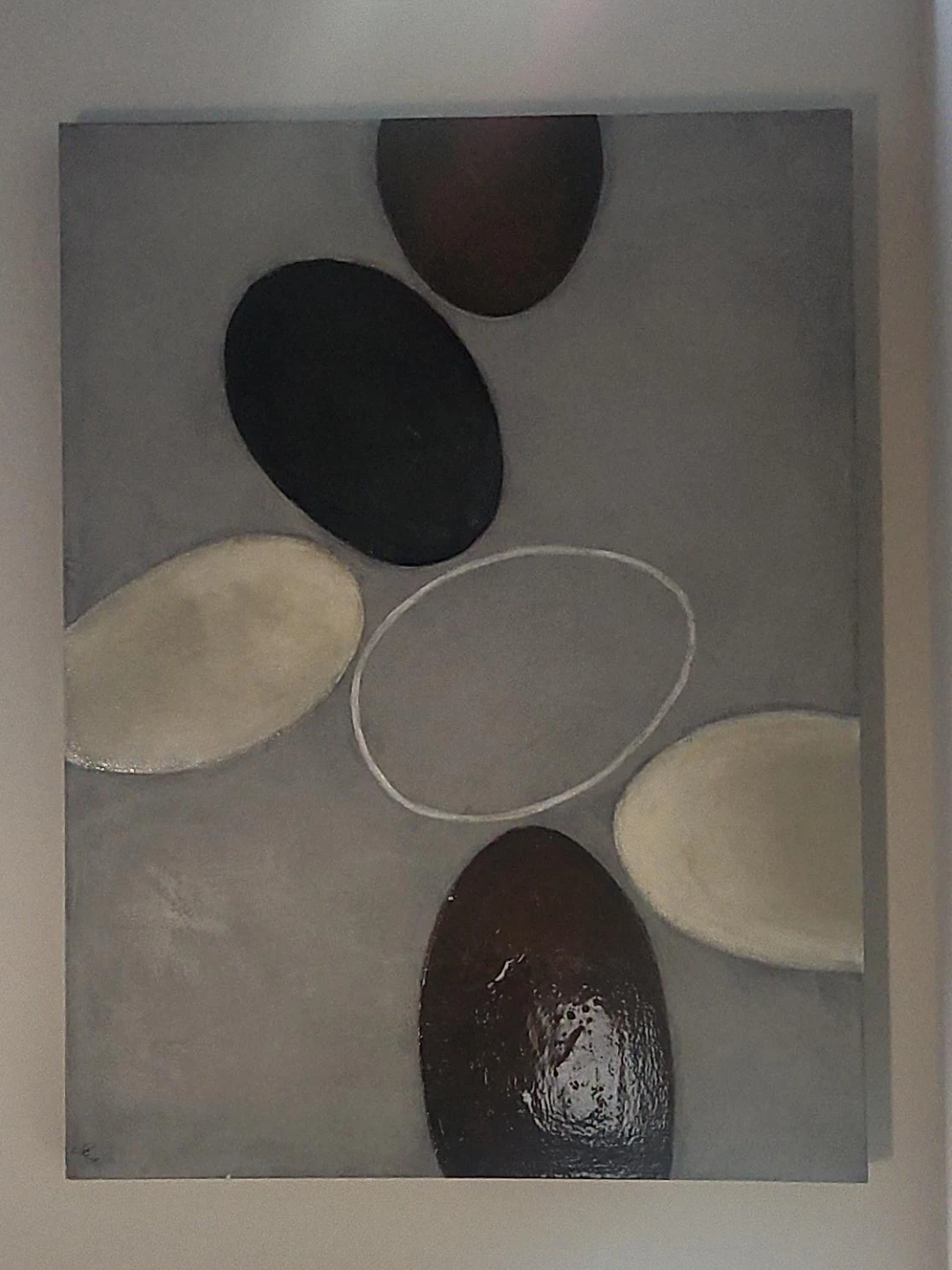 Abstract Oval Painting