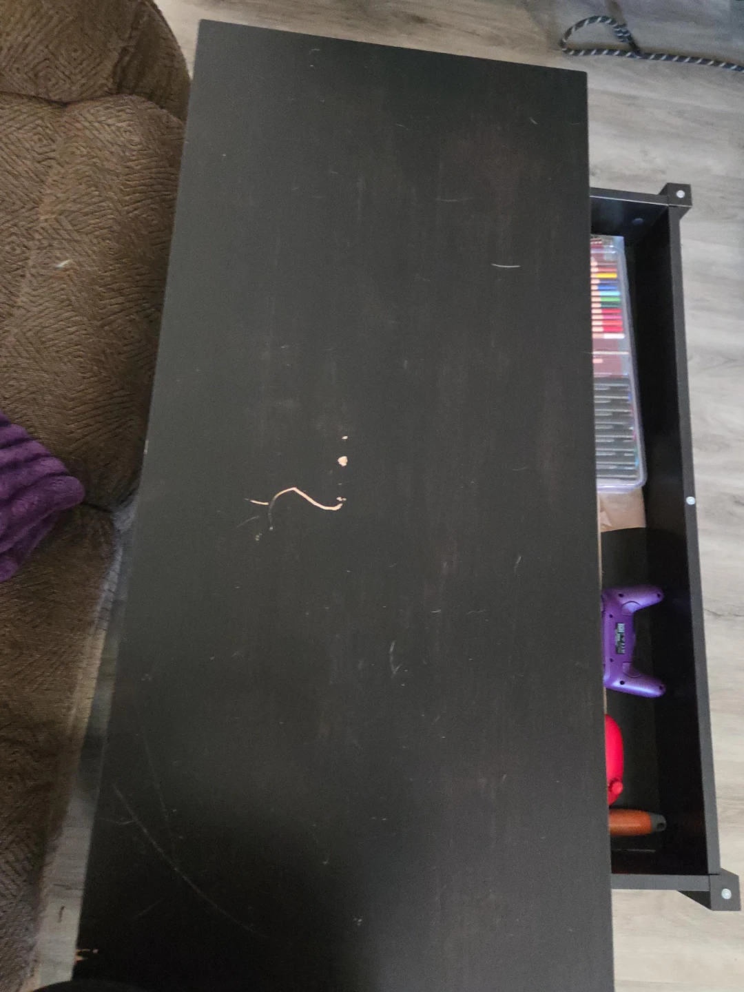 Lift Top Black Coffee Table with Storage