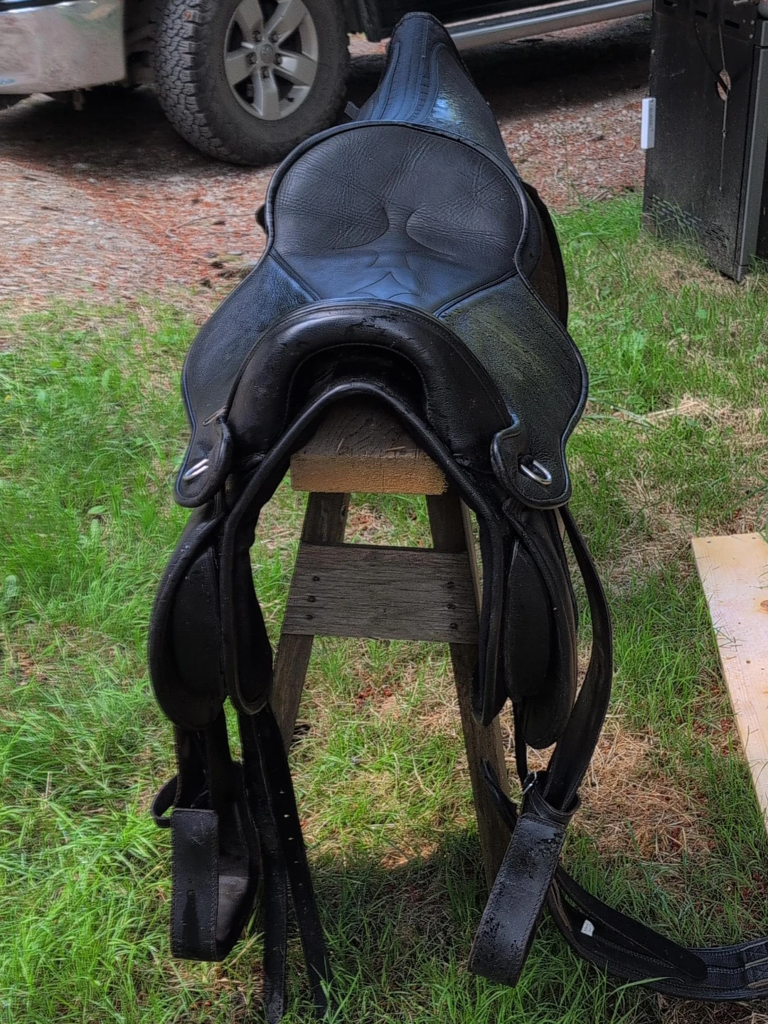 Black Leather English Saddle