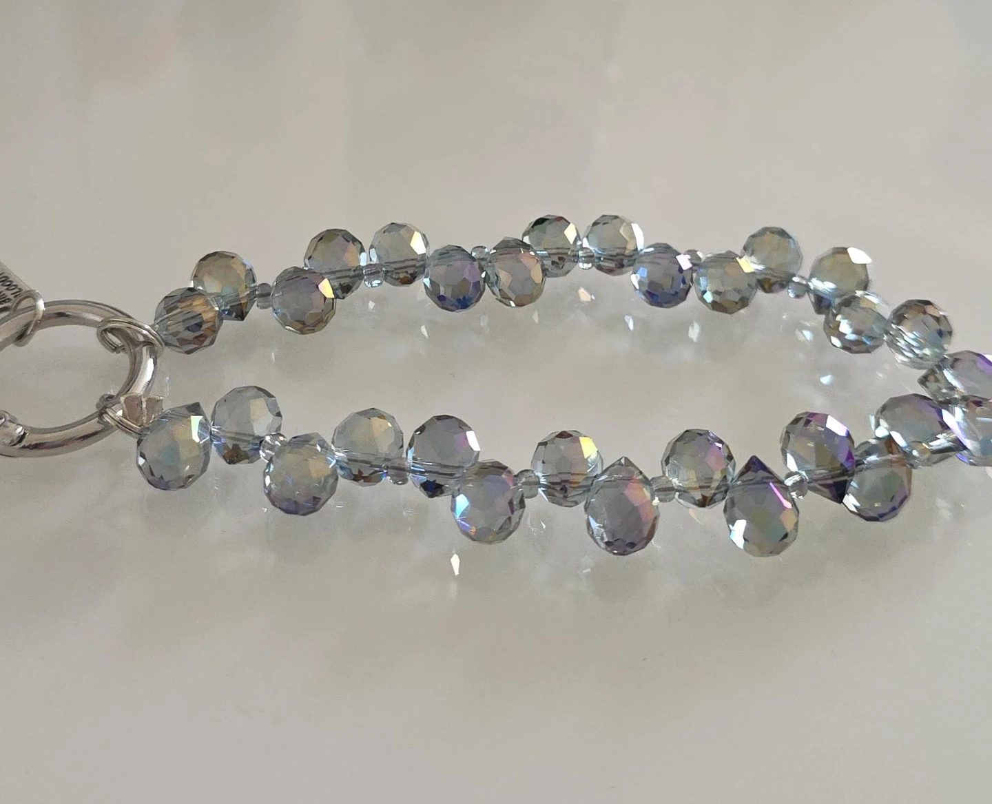 Beaded Keychain with Silver Clasp