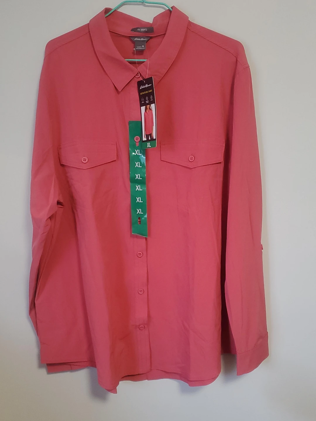 Eddie Bauer Women's Signature Shirt XL Coral