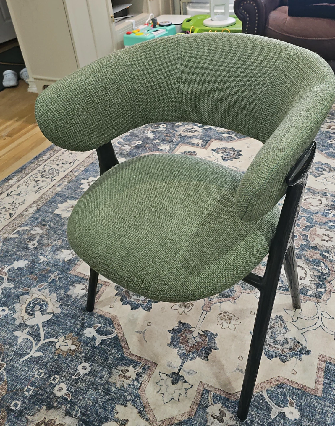 Green Upholstered Accent Chair