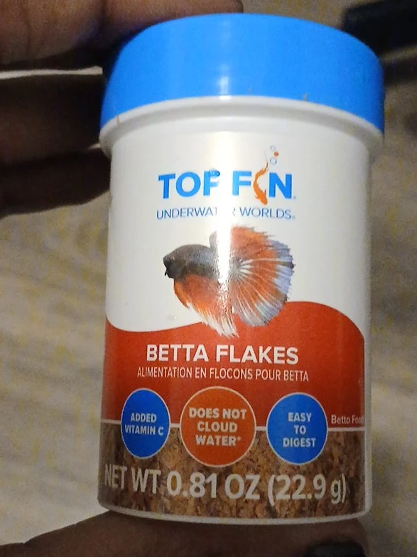 TOP FIN Betta Flakes Fish Food 0.81 oz