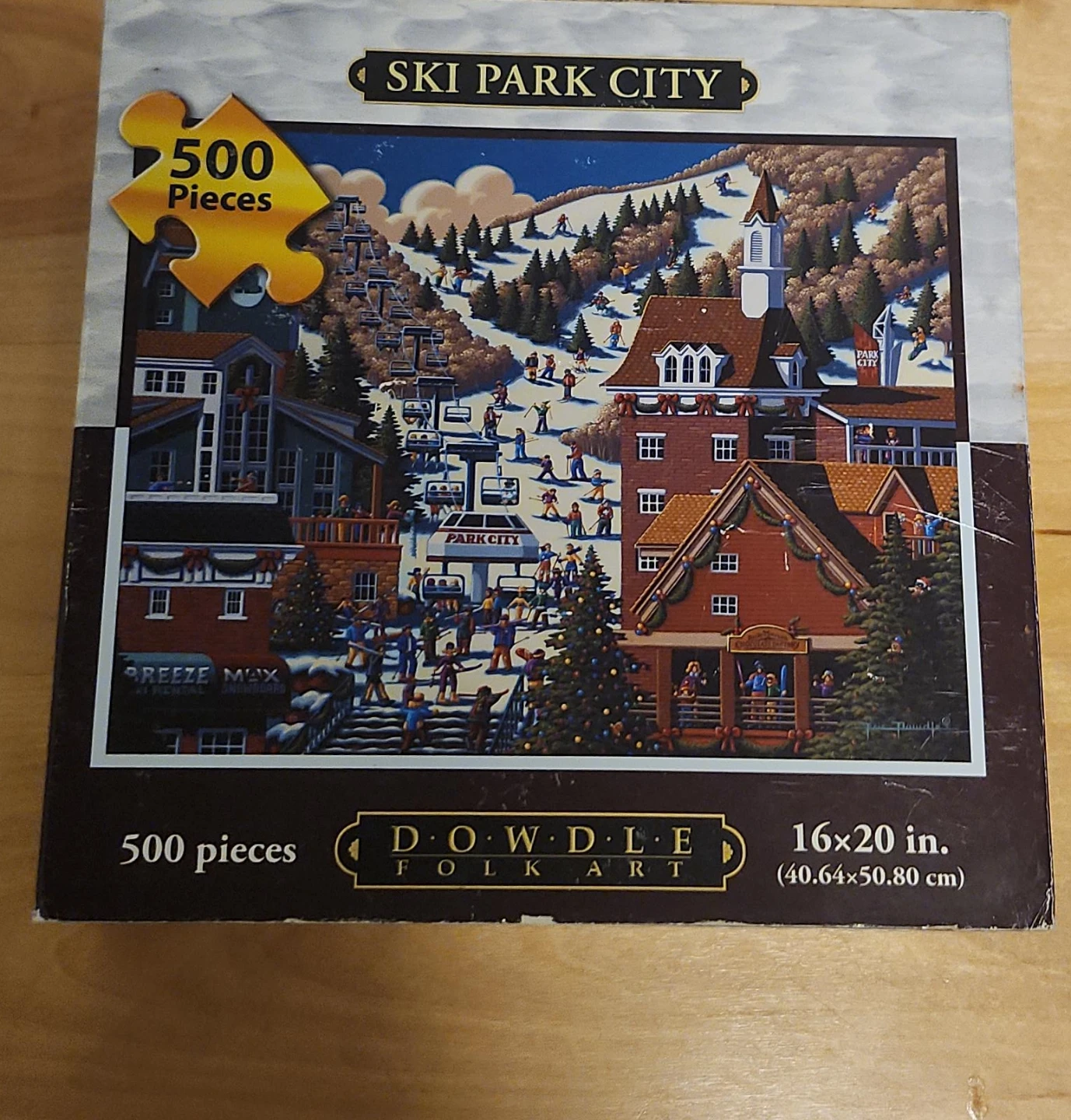 Dowdle Folk Art Ski Park City 500 Piece Jigsaw Puzzle