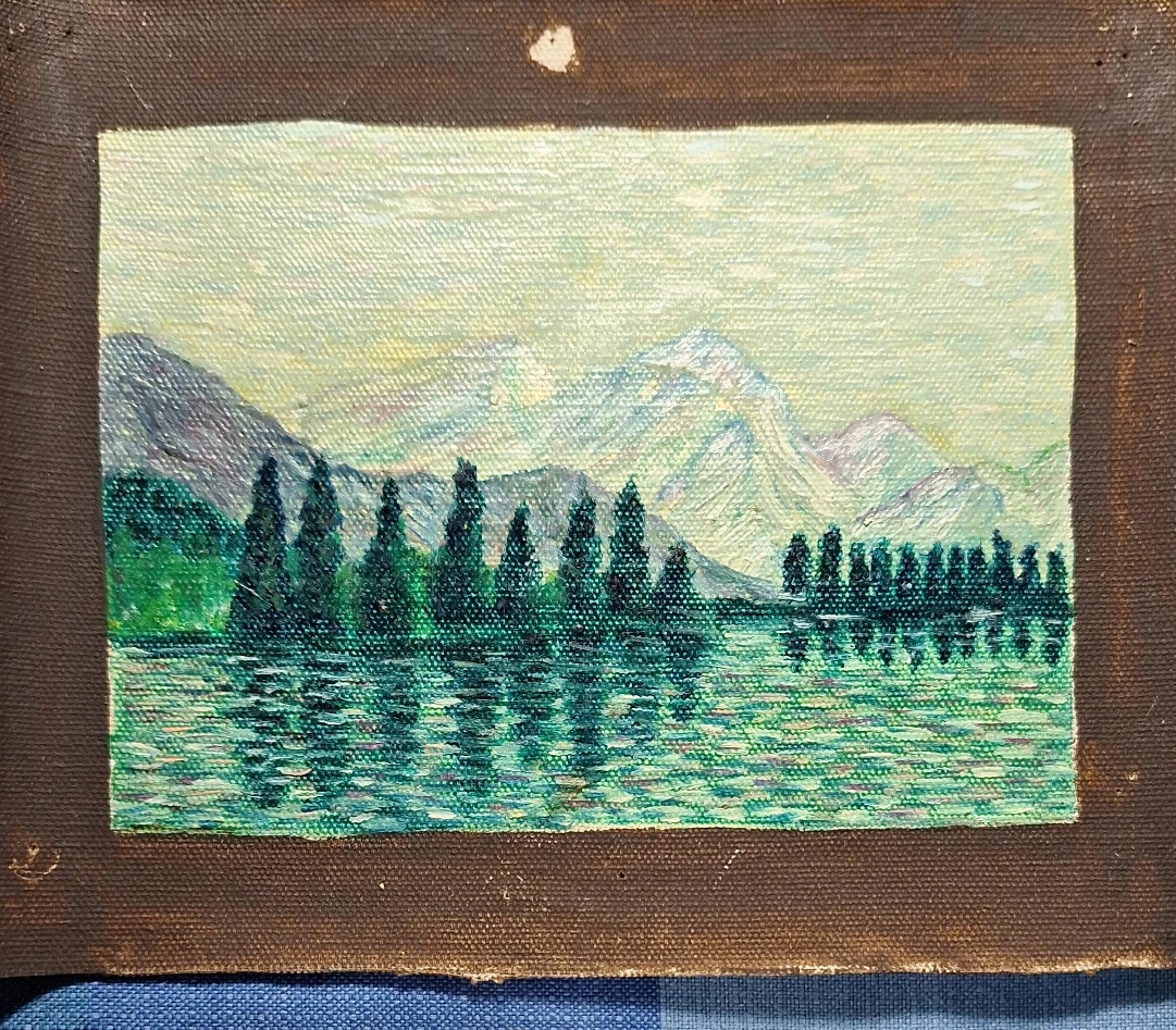 Landscape Oil Painting - Mountain Lake Scene