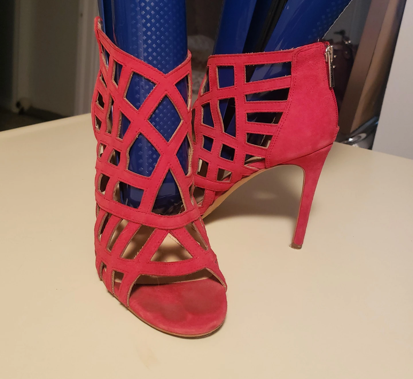 Vince Camuto Suede Cutout High Heel Sandals