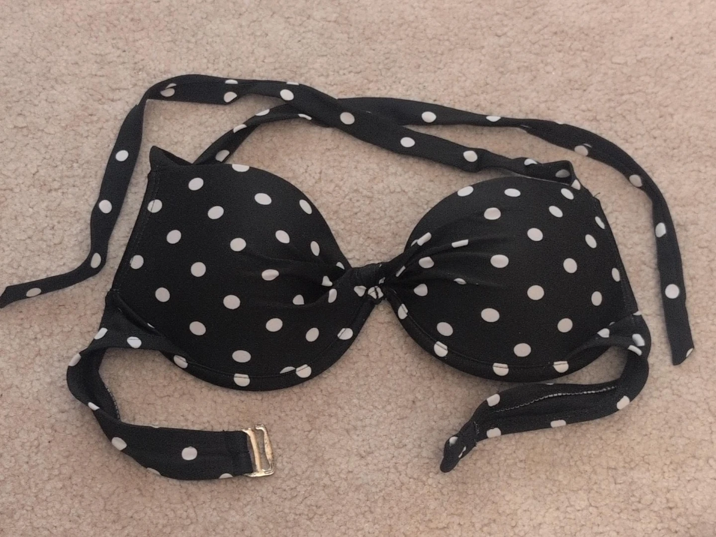 Mossimo Black Polka Dot Bikini Top